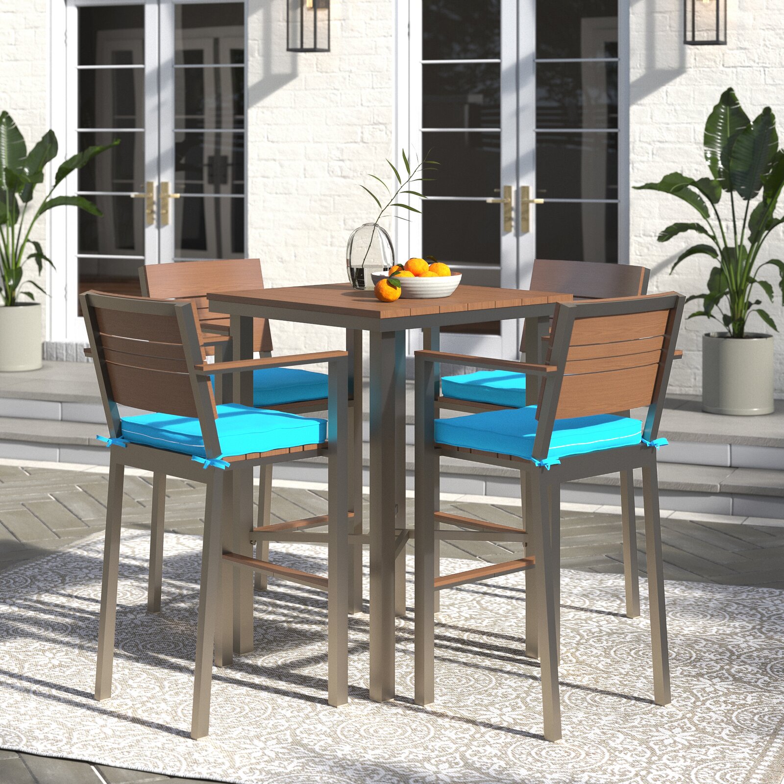 Joss & Main Abby Square 4 - Person Outdoor Dining Set & Reviews